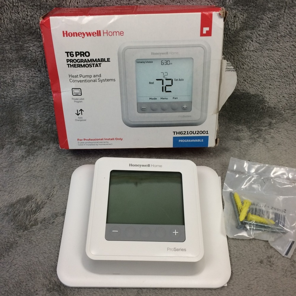 Honeywell T6 Pro Programmable Thermostat TH6210U2001 2-Heat, 1-Cool NEW OPEN BOX
